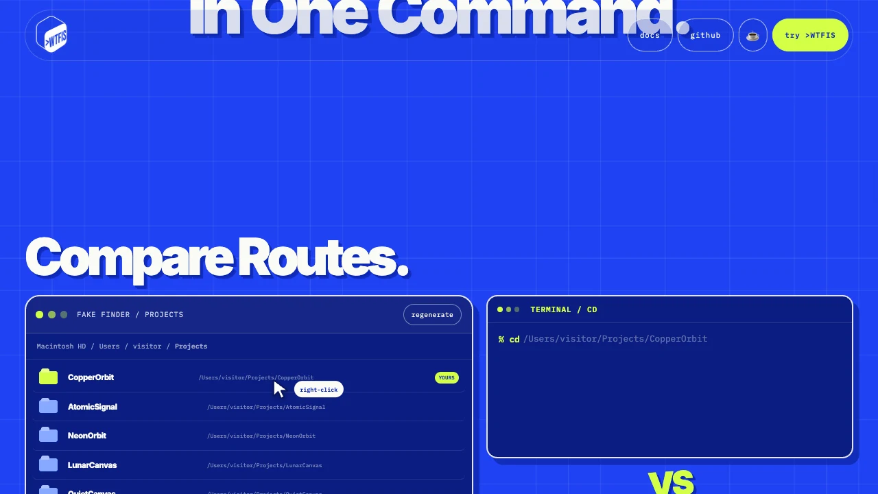 WTFIS: One-command directory search