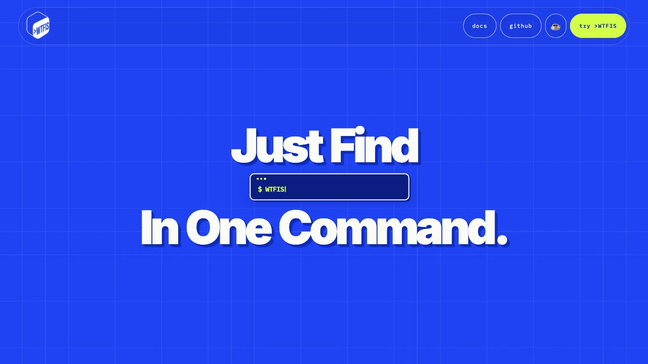 WTFIS: The landing page